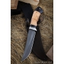 Outdoorový nůž VORSMA Slon, damašek, březová kůra, 155 mm