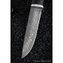 Outdoorový nůž VORSMA DIVOČÁK, Damašek, černý hrab, karelianská bříza, 140 mm