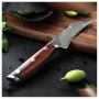 Japonský nůž na okrajování ovoce a zeleniny Dellinger Rose-Wood Damascus, 70mm