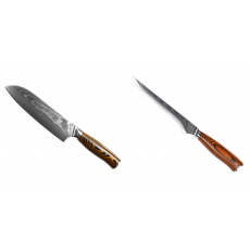 Santoku nůž Seburo SUBAJA II Damascus 190mm + Vykosťovací nůž Seburo SUBAJA Damascus 150mm