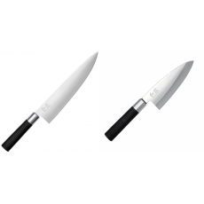 Wasabi Black Nůž šéfkuchaře velký KAI 230mm + Vykosťovací nůž...