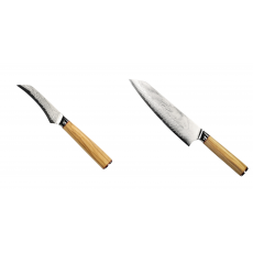 Loupací nůž Seburo HOKORI Damascus 90mm + Šéfkuchařský nůž...