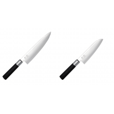 Wasabi Black Nůž šéfkuchaře KAI 200mm + Santoku nůž KAI Wasabi...