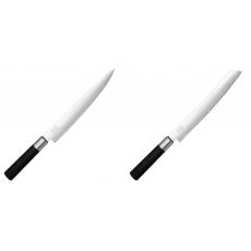 Plátkovací nůž KAI Wasabi Black, 230 mm + Wasabi Black Nůž na...