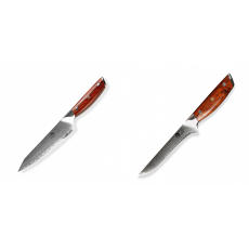 Japonský univerzální nůž Dellinger Rose-Wood Damascus, 130mm +...