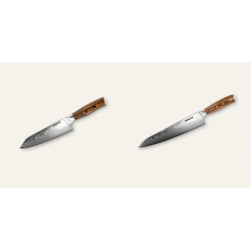 Kiritsuke (mistr-šéf, santoku) nůž Seburo SUBAJA Damascus 180mm + Šéfkuchařský nůž Seburo SUBAJA Damascus 250mm