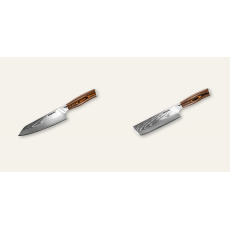 Kiritsuke (mistr-šéf, santoku) nůž Seburo SUBAJA Damascus 180mm + Nakiri nůž Seburo SUBAJA Damascus 175mm
