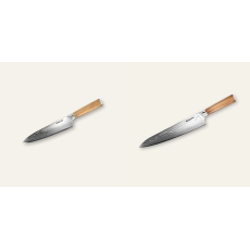 Šéfkuchařský nůž Seburo HOKORI Damascus 200mm + Šéfkuchařský nůž Seburo HOKORI Damascus 250mm