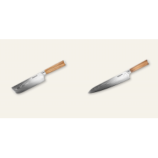 Nakiri nůž Seburo HOKORI Damascus 170mm + Šéfkuchařský nůž Seburo HOKORI Damascus 250mm