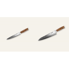 Plátkovací nůž Seburo SUBAJA Damascus 195mm + Šéfkuchařský nůž...