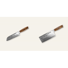 Santoku nůž Seburo SUBAJA Damascus 175mm + Sekáček Seburo SUBAJA...