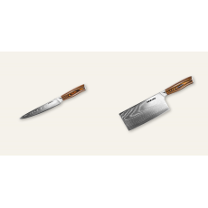 Plátkovací nůž Seburo SUBAJA Damascus 195mm + Sekáček Seburo...