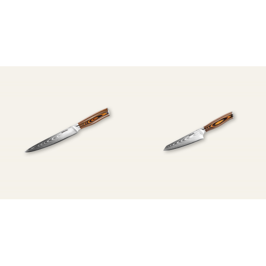 AKCE 1+1 Plátkovací nůž Seburo SUBAJA Damascus 195mm + Honesuki (vykosťovací, univerzální) nůž Seburo SUBAJA Damascus 130mm