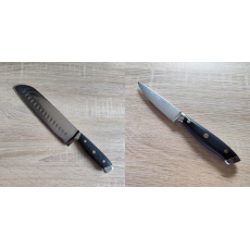AKCE 1+1 Santoku nůž Seburo WEST Damascus 190mm + Nůž na ovoce a...