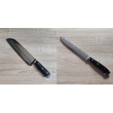 AKCE 1+1 Santoku nůž Seburo WEST Damascus 190mm + Filetovací nůž...