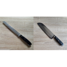 AKCE 1+1 Nůž na pečivo Seburo WEST Damascus 200mm + Santoku nůž...